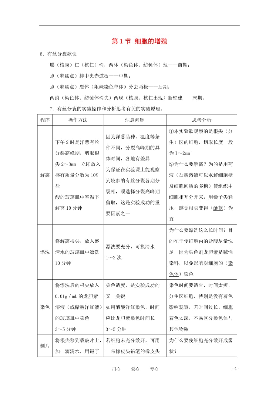 高中生物细胞的增殖文字素材5中图必修2.doc_第1页