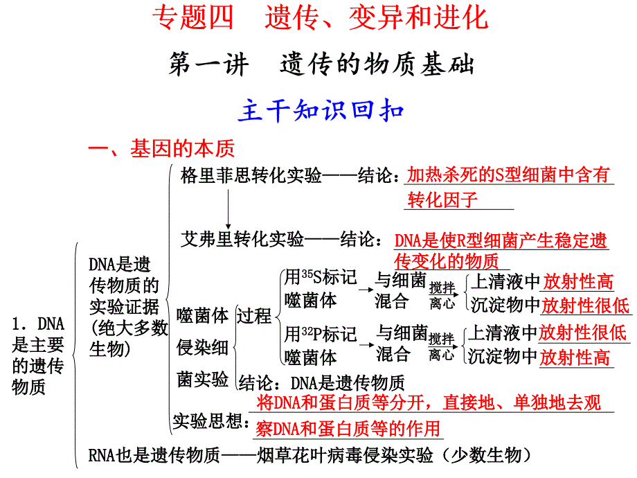 第一讲　遗传的物质基础（四月）_第1页