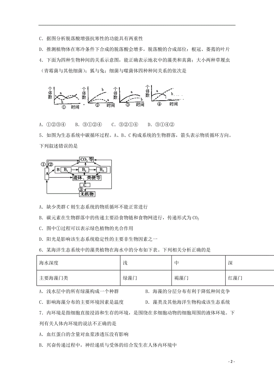 湖南茶陵第三中学2020高二生物第三次月考高考科1.doc_第2页