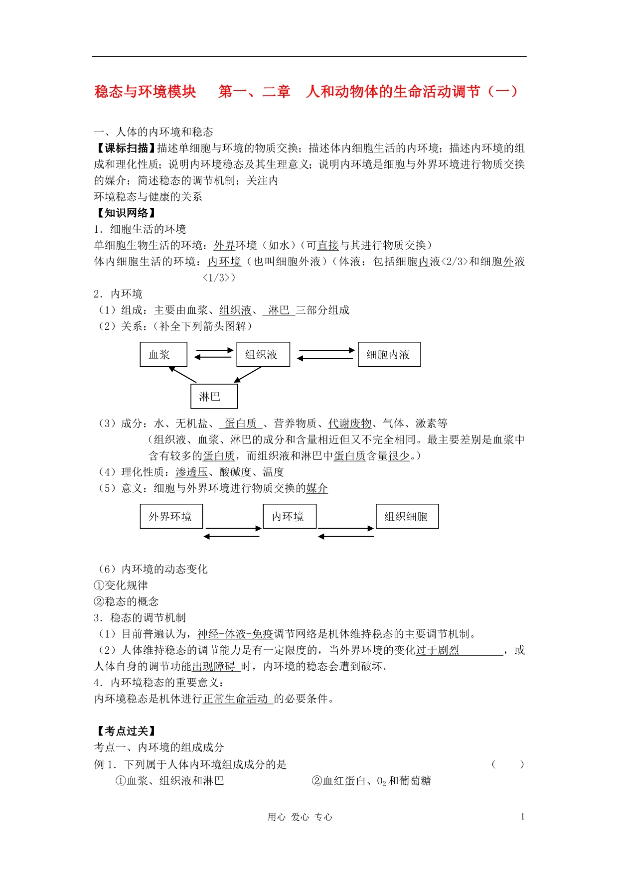 湖南宁乡实验中学高中生物通过神经系统的调节学案必修3.doc_第1页