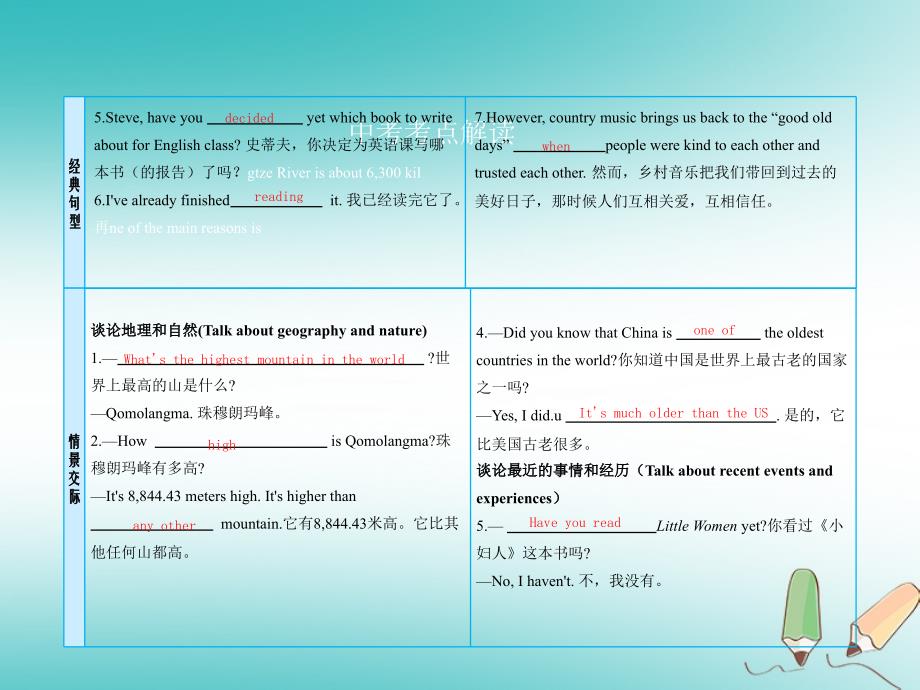 中考英语复习课时14八下Units7_8课件人教新目标版_第4页