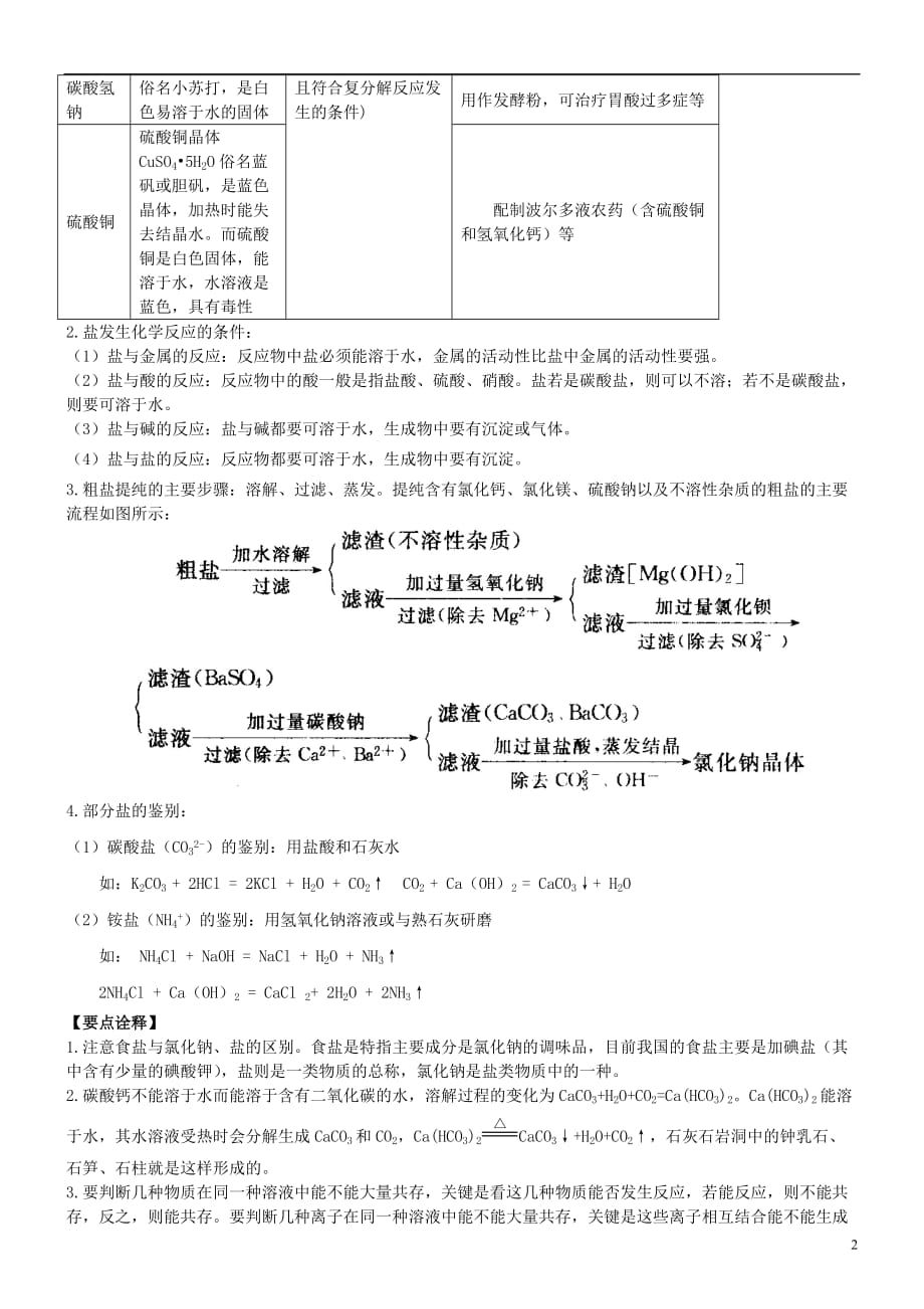 中考化学总复习《盐化学肥料》专题突破（含解析）_第2页