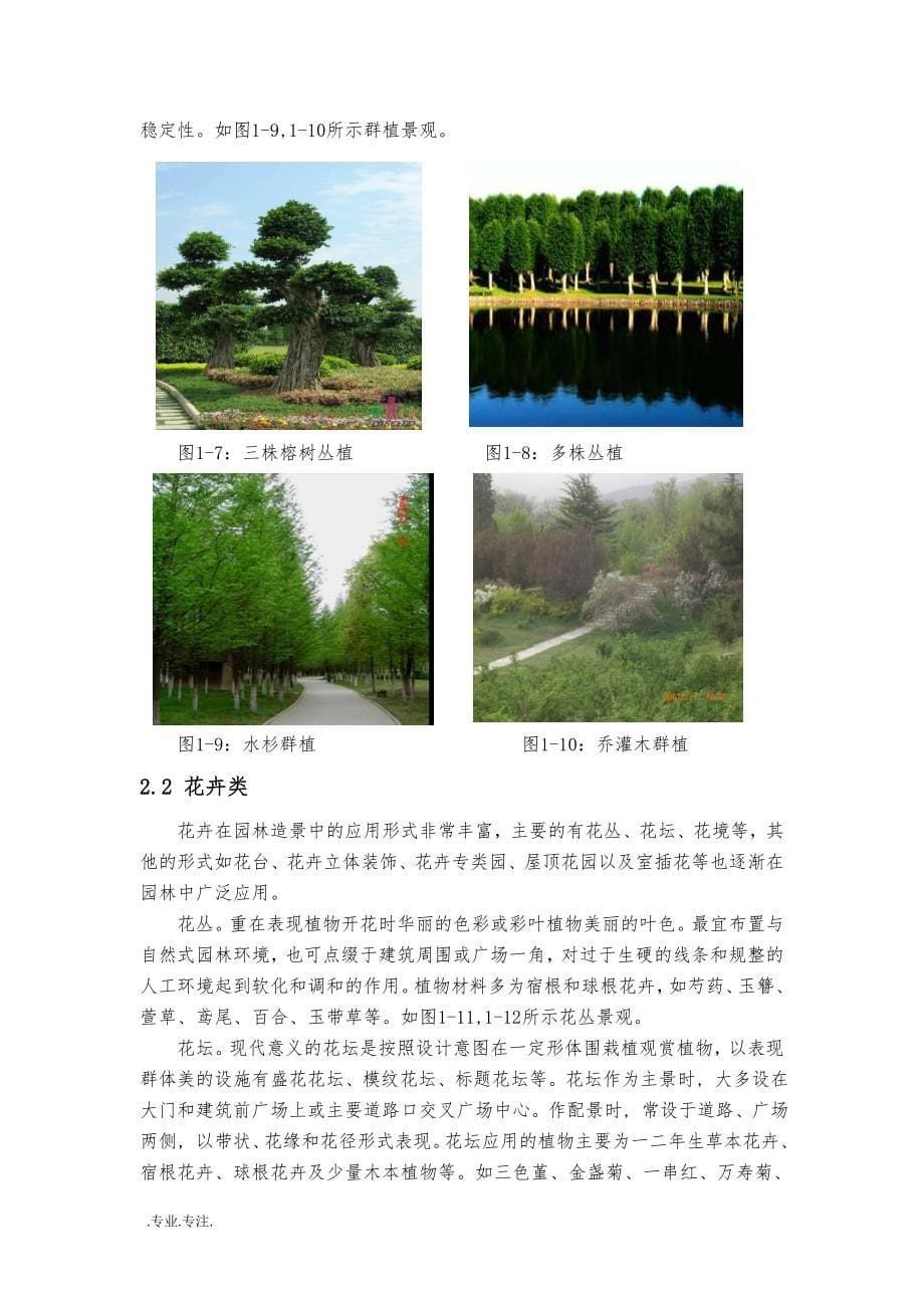 浅析园林植物在造景中的应用毕业论文_第5页