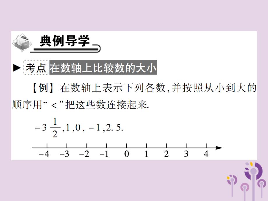 七年级数学上册第2章有理数2.2数轴2.2.2在数轴上比较数的大小课件（新版）华东师大版_第3页