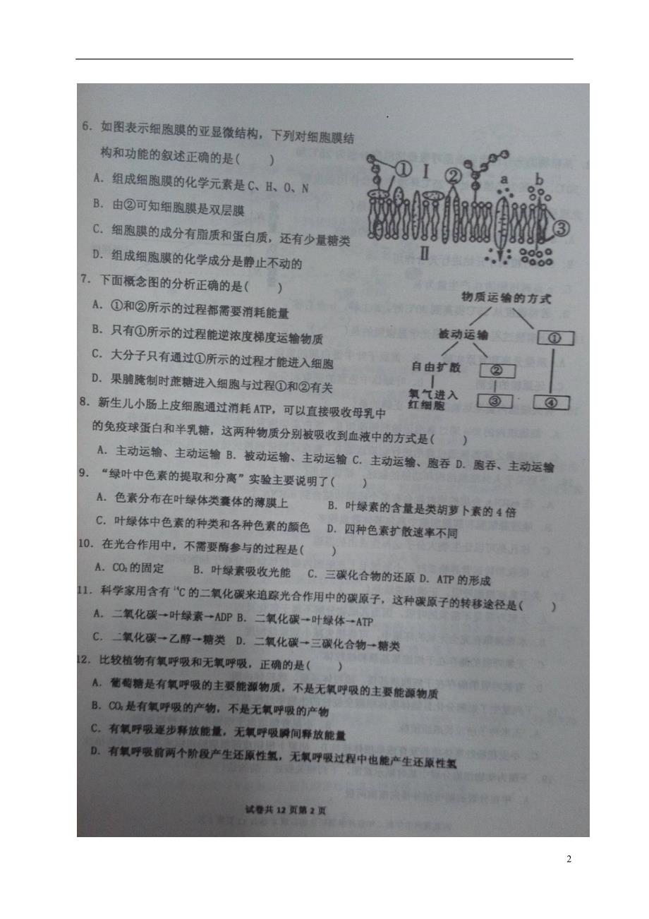 河北高二生物开学调研.doc_第2页