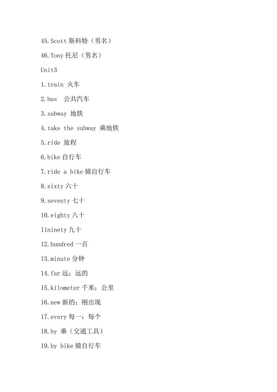 2012版新目标英语七年级下英语单词表_第5页