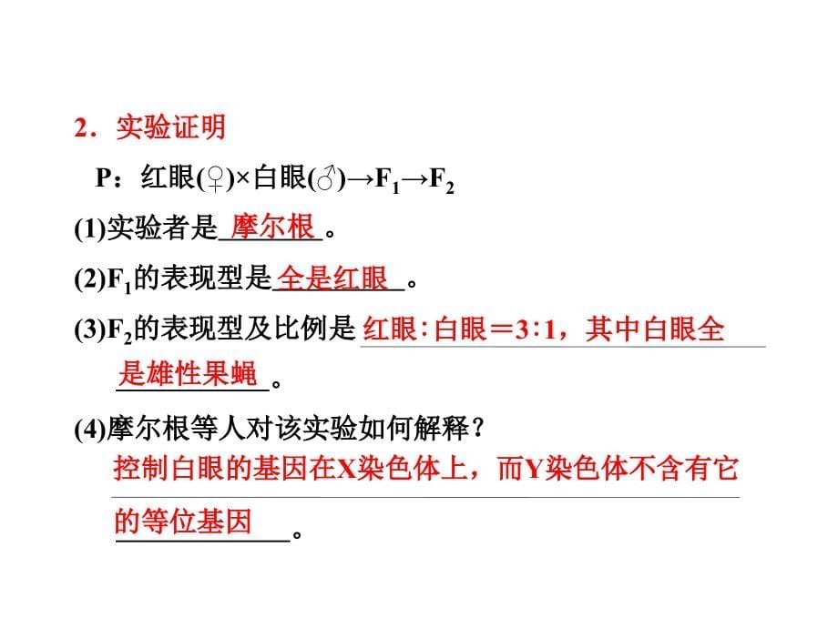 必修2第8章第二讲基因在染色体上与伴性遗传（教材第2、3节）（共60）（四月）_第5页