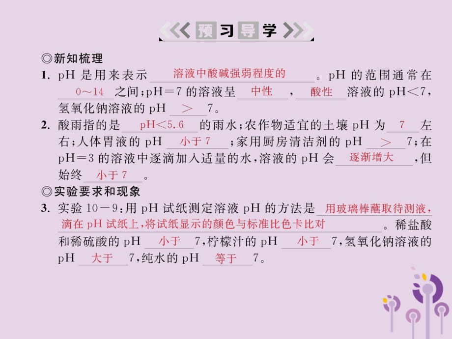 九年级化学下册第10单元酸和碱课题2酸和碱的中和反应第2课时溶液酸碱度的表示法—pH课件（新版）新人教版_第2页