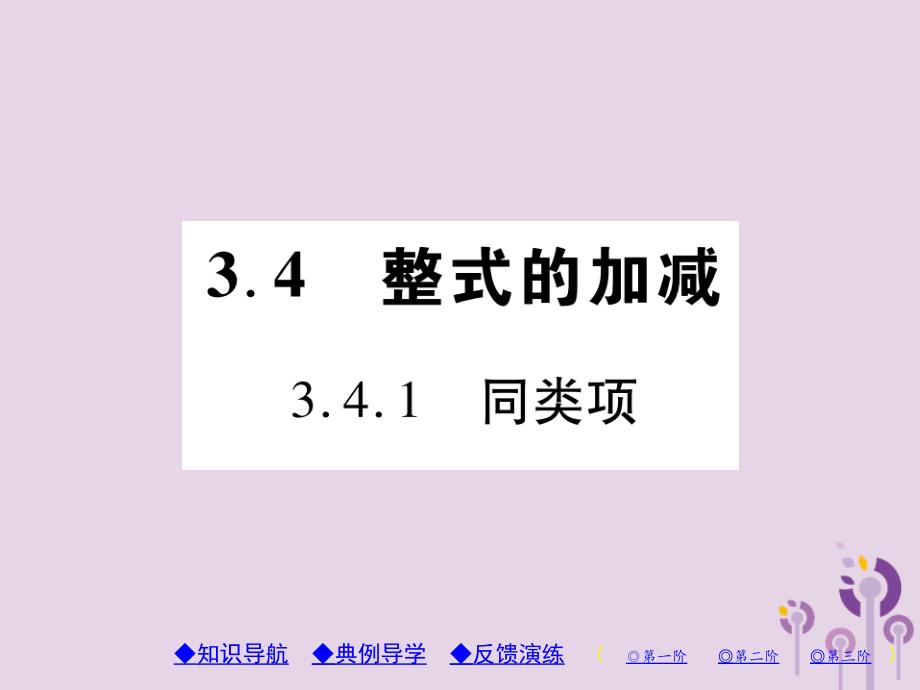 七年级数学上册第3章整式的加减3.4整式的加减3.4.1同类项课件（新版）华东师大版_第1页