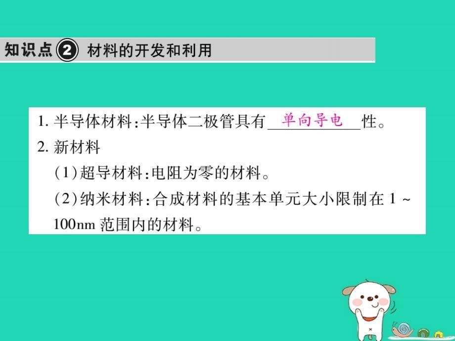 中考物理第一部分基础知识复习第五章生活物理第2讲信息、材料、能源与社会复习课件_第5页