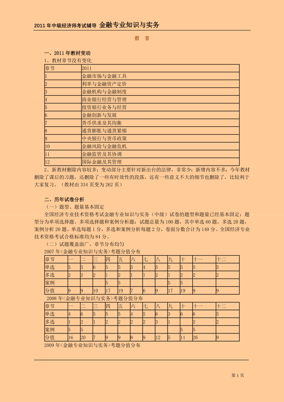 2011年经济师考试-金融实务-网校培训讲义-完整版_第1页