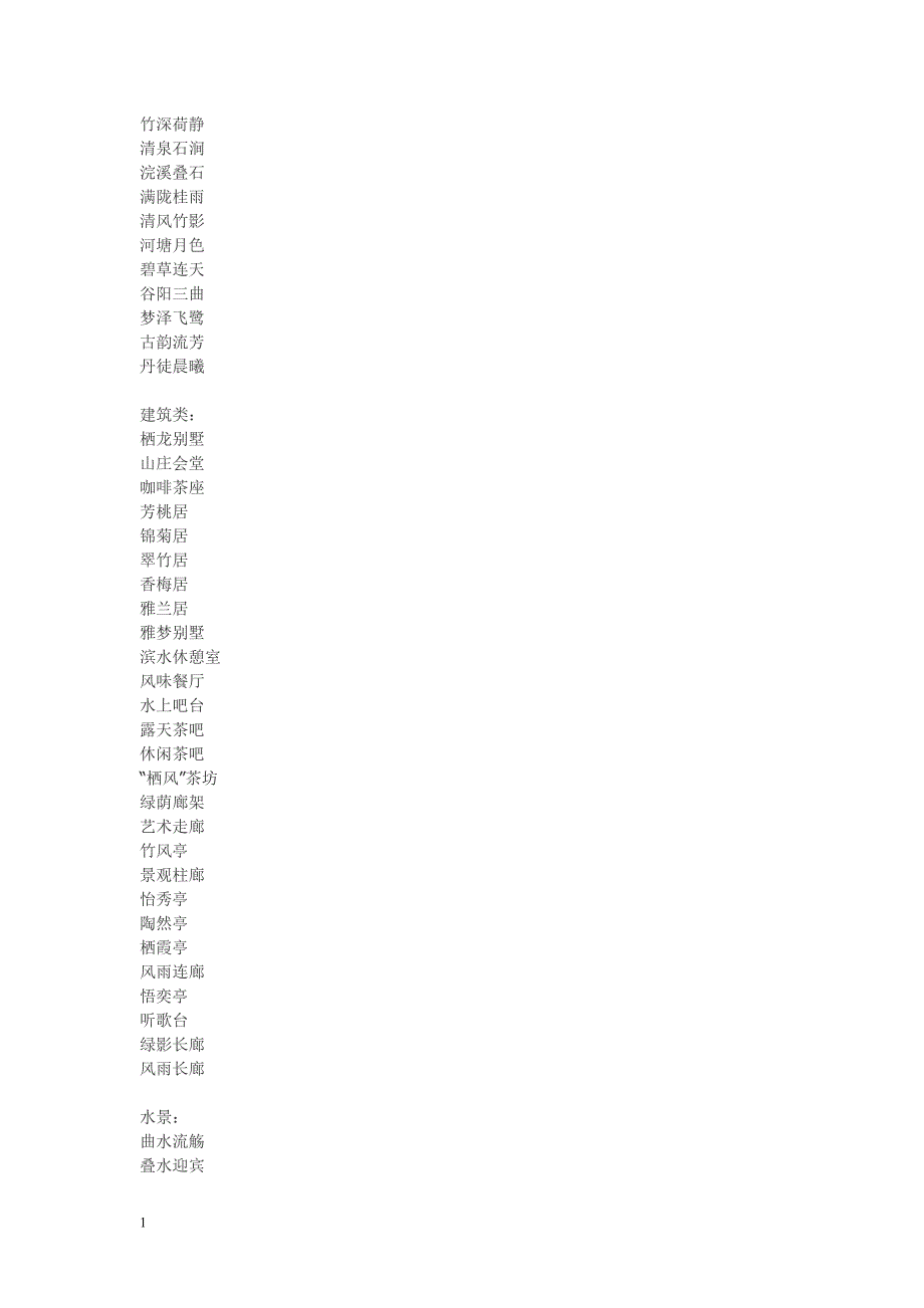 园林景观好听的名字电子教案_第3页