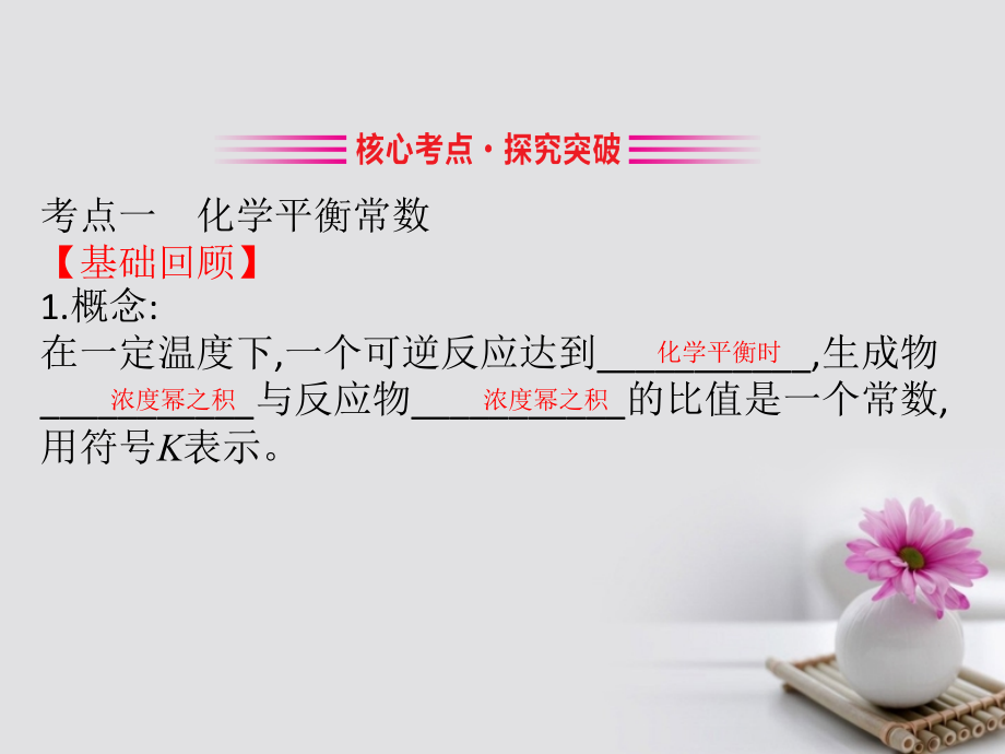 全国通用版高考化学一轮复习第七章化学反应速率和化学平衡7.3化学平衡常数化学反应进行的方向课件_第3页