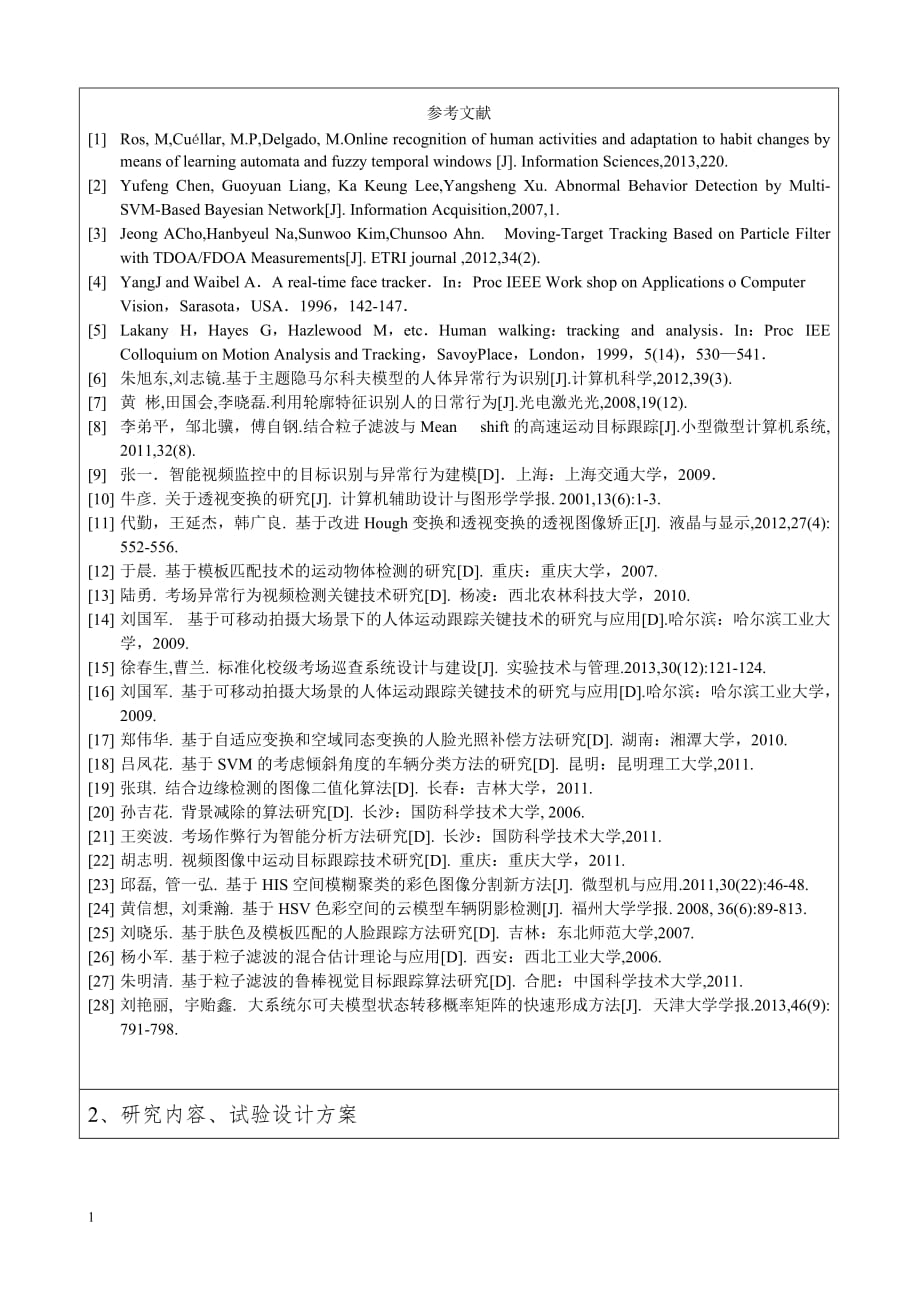 研究生开题报告---考场人员行为分析关键技术文章教学材料_第3页