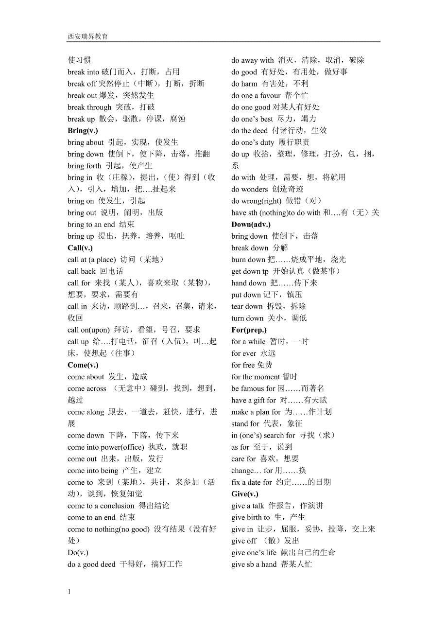 英语常用词组教材课程_第2页