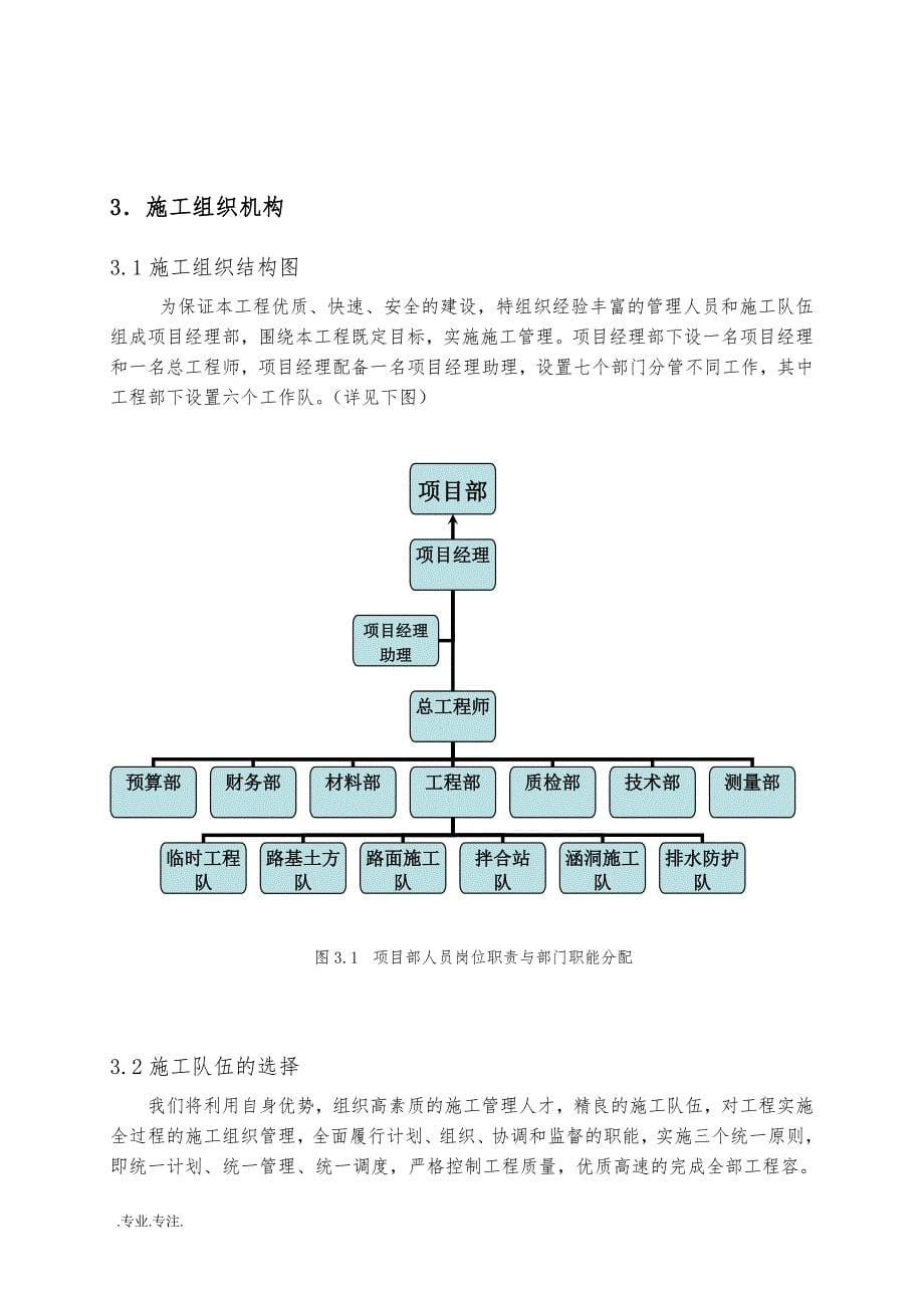 西镇一级公路施工组织设计与预算编制毕业论文_第5页