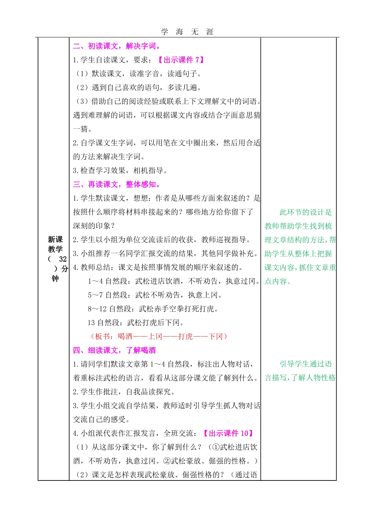 部编五年级语文下册6景阳冈教案_第3页