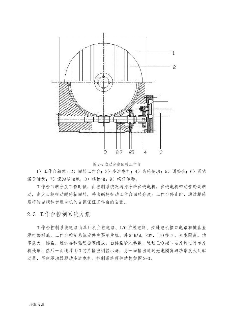 自动回转分度工作台毕业论文_第5页