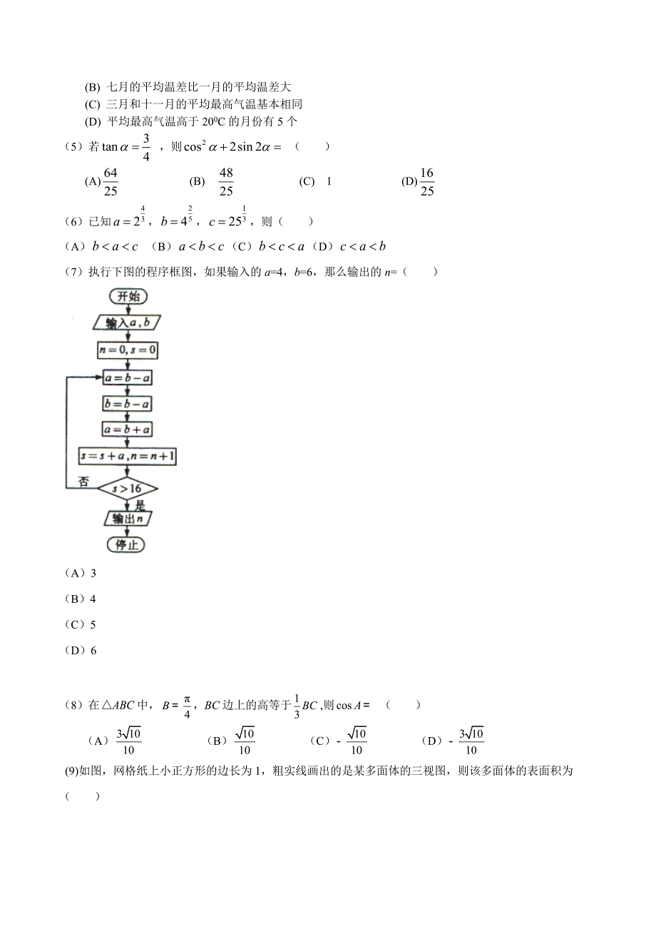 2016年理科数学全国卷三_第2页