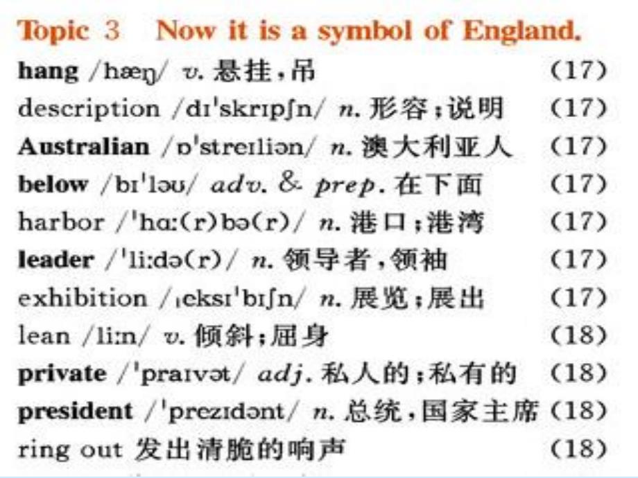 九年级英语下册Unit5ChinaandtheWorldTopic3NowitisasymbolofEngland全课时课件新版仁爱版_第2页