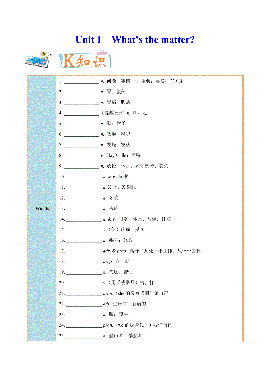 Unit1.1第一单元专题1.1 SectionA-八年级英语人教版（下册）_第1页