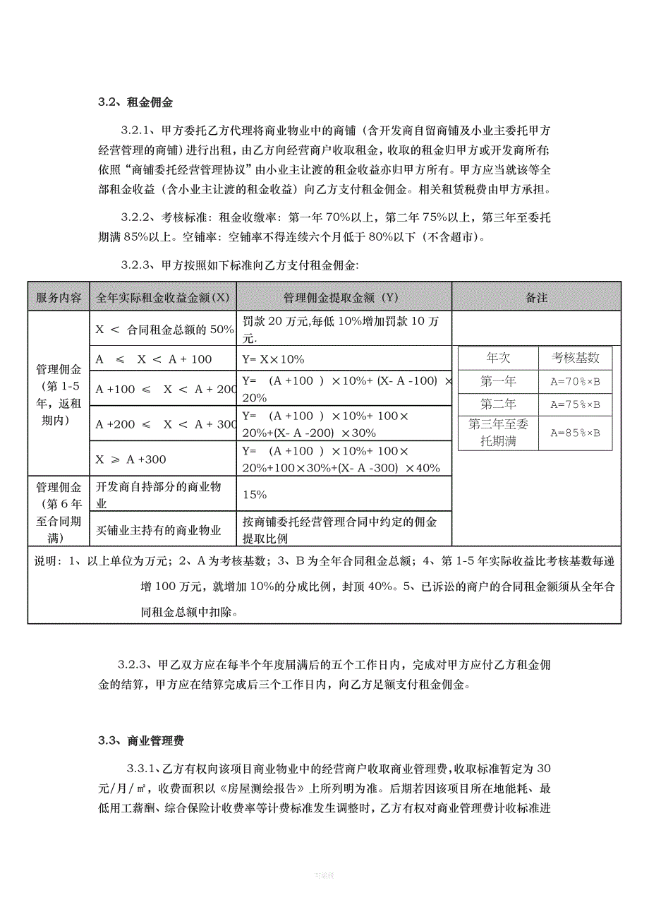 商业委托经营管理合同[001]（整理版）_第4页