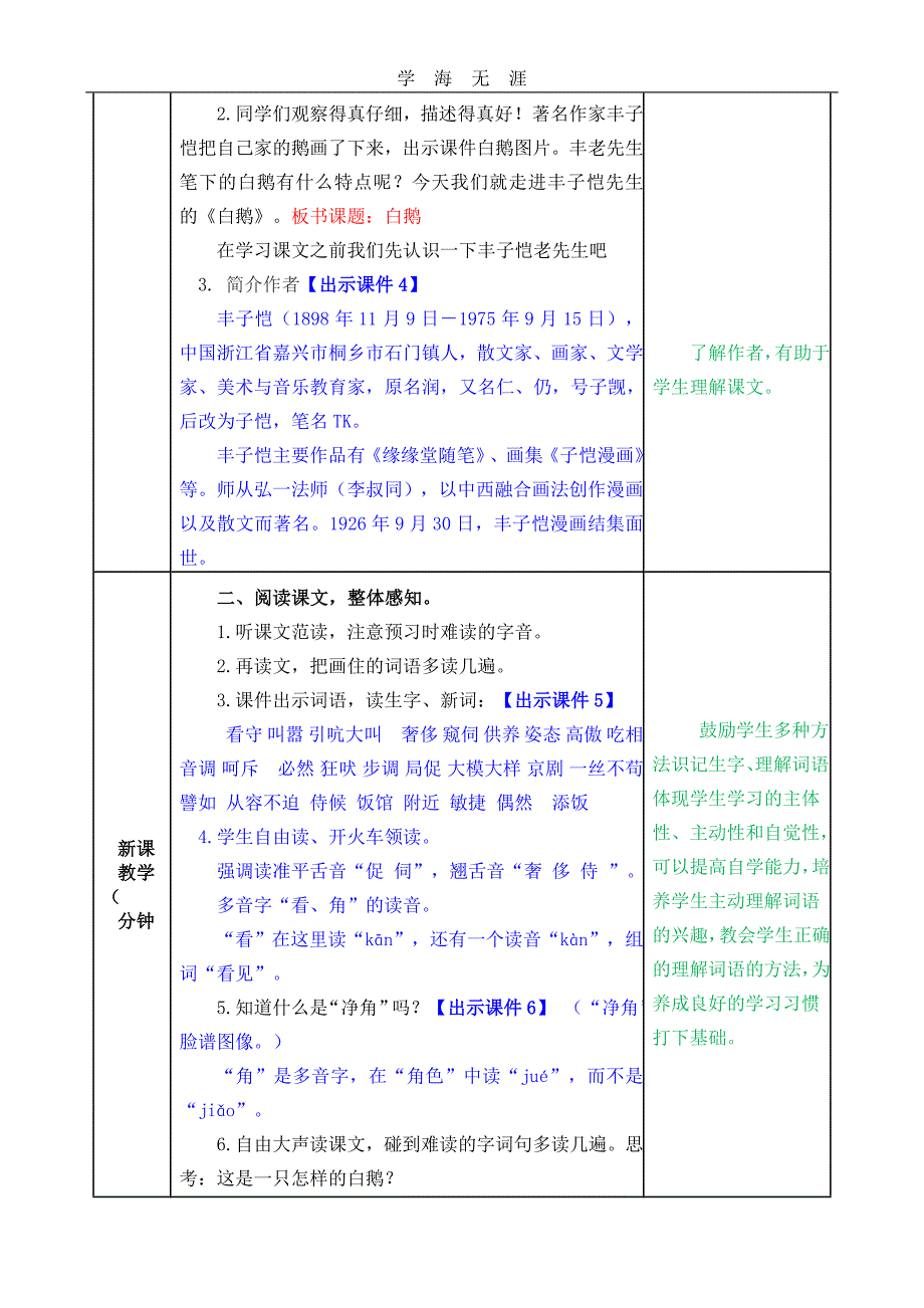 部编四年级语文下册15白鹅教案_第2页