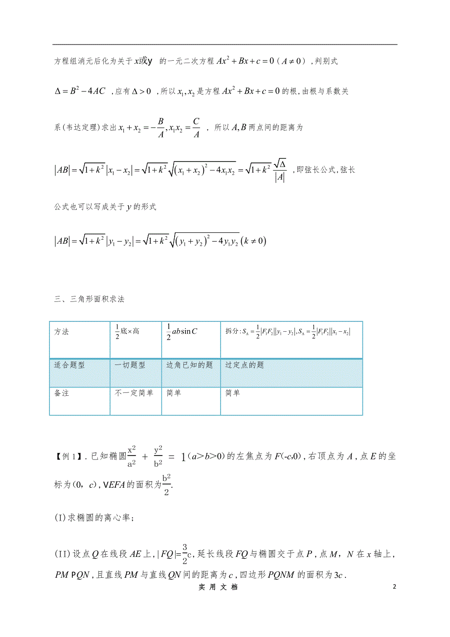 人教A版 2020高考冲刺数学二轮--（拔高）：圆锥曲线第二章 常见条件翻译转化_第2页