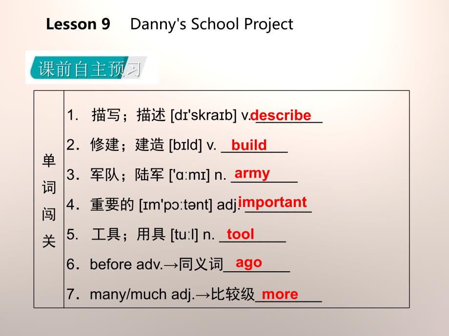 Lesson 9　Danny’s School Project.pptx_第2页