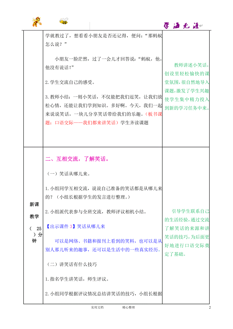 部编 5下语文--口语交际 我们都来讲笑话 教案_第2页