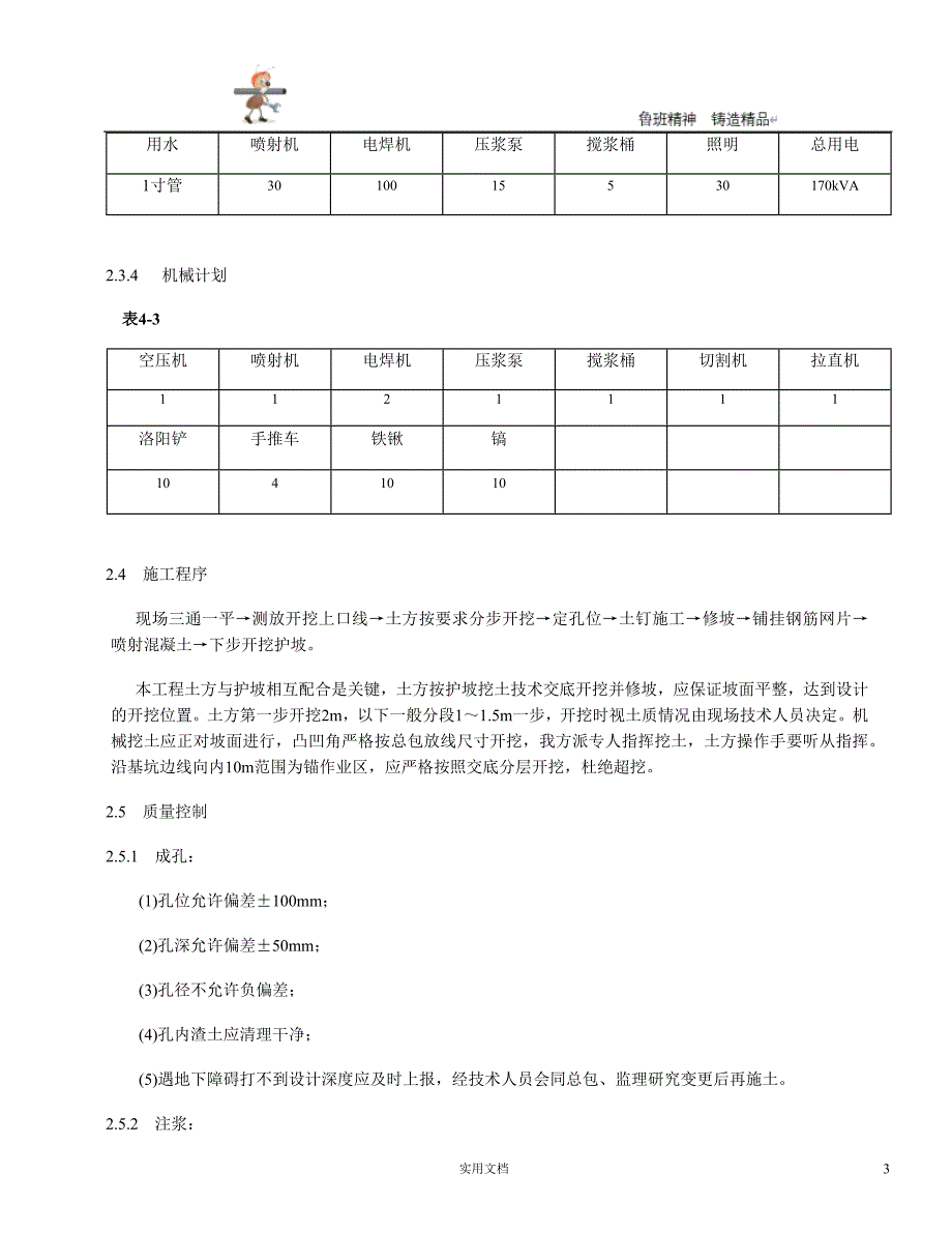 实用-工程-方案--基坑方案--基坑护坡工程施工组织设计方案_第3页