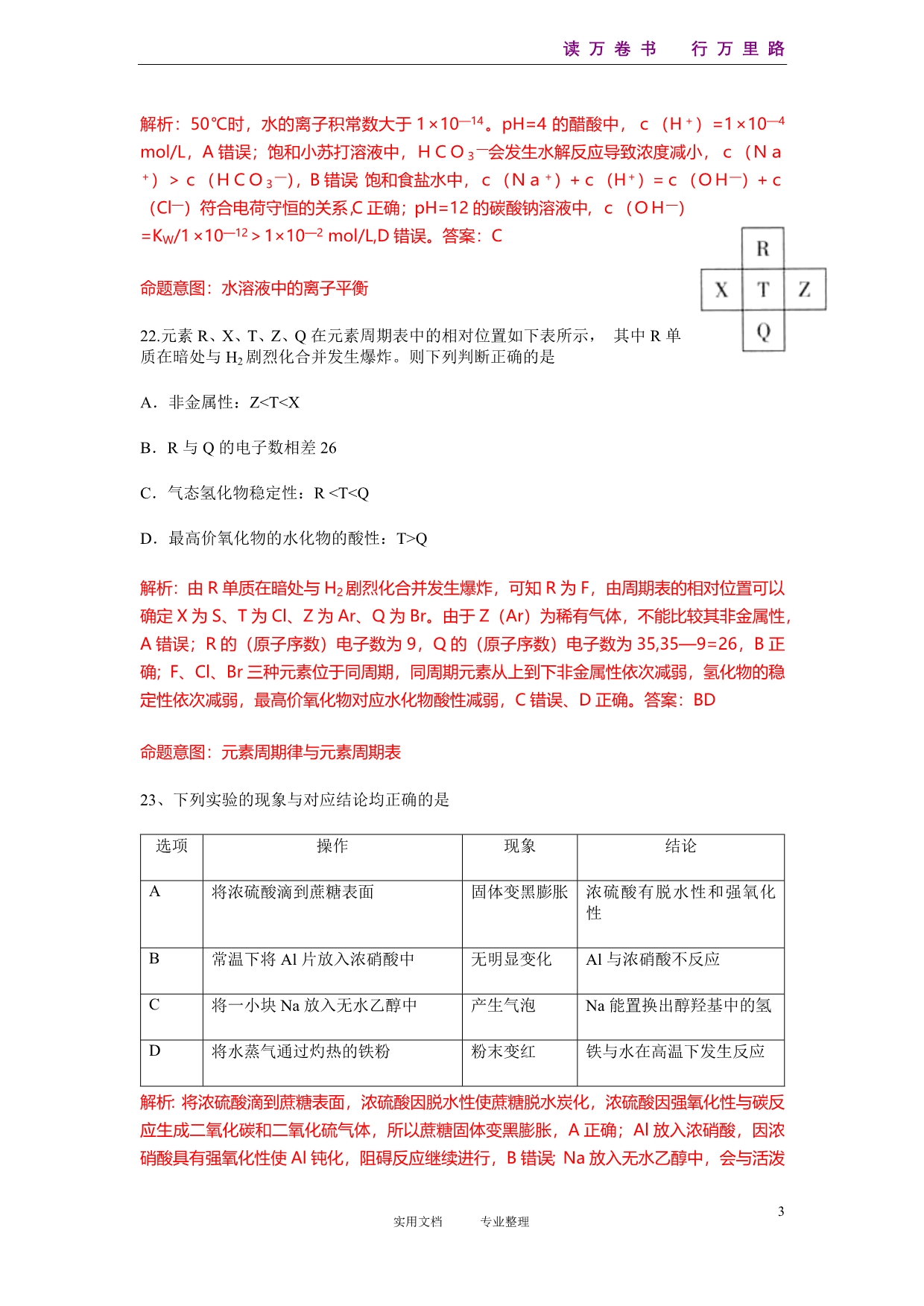 普通高等学校全国统考理综--（化学）试题（广东卷）_第3页