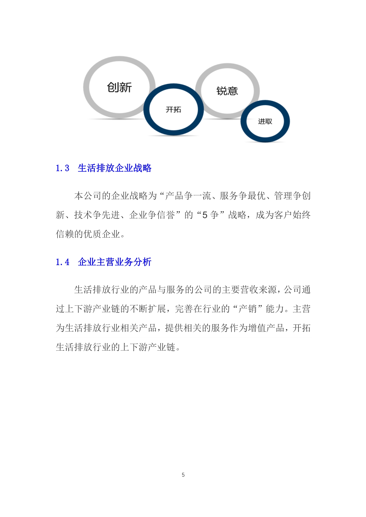 2020生活排放行业发展战略经营计划_第5页