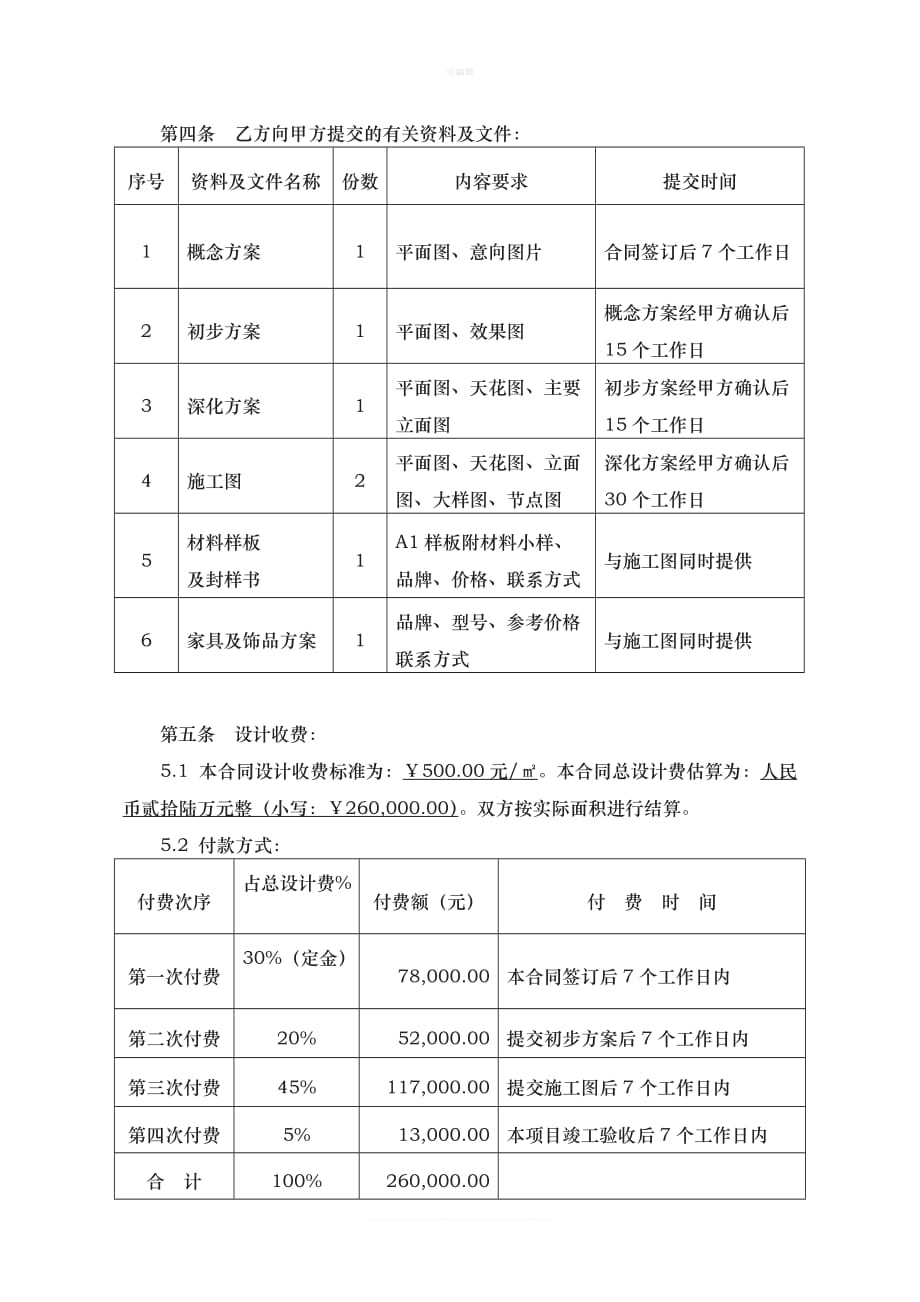 某某装饰设计合同新版_第3页