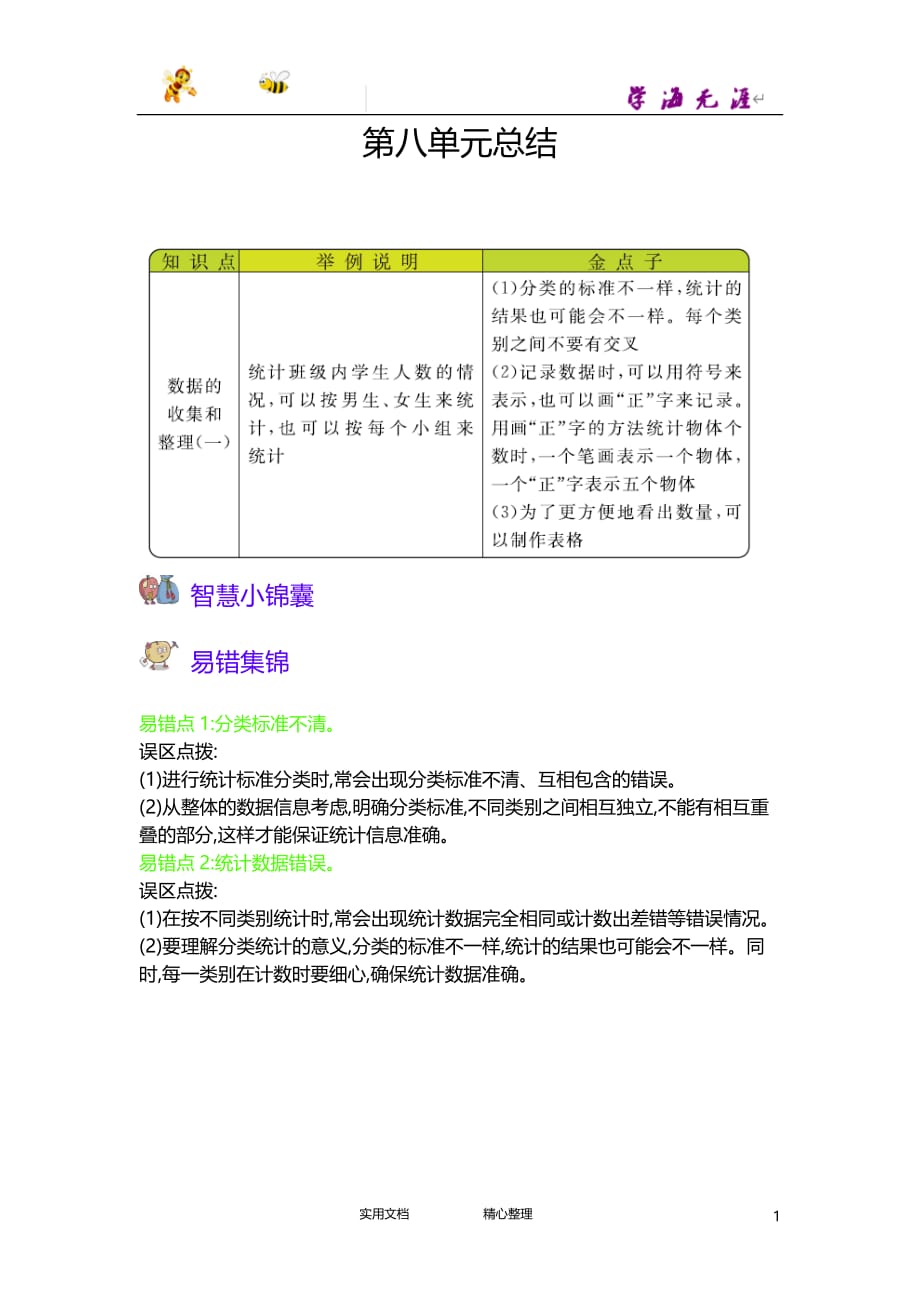 20春苏教版数学2下---第8单元 数据的收集和整理（一）--（附答案）_第1页