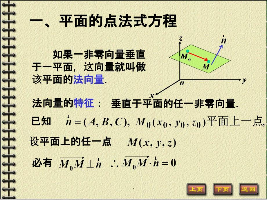 高等数学平面及其方程ppt课件_第2页