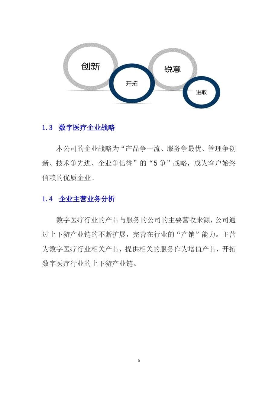 2020数字医疗行业发展战略经营计划_第5页