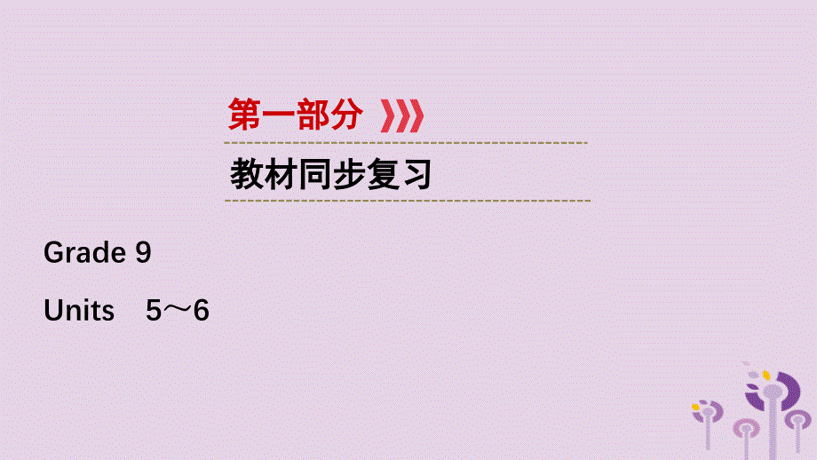 江西专用中考英语一轮复习第一部分教材同步复习Grade9Units5_6课件_第1页