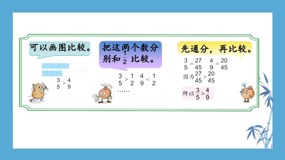 20春苏教版数学5年级下册--课件--4.14 分数的大小比较_第4页