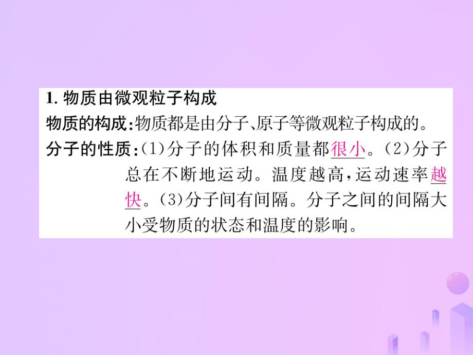 河南专版九年级化学上册第三单元物质构成的奥秘课题1分子和原子增分课练习题课件新版新人教版_第2页