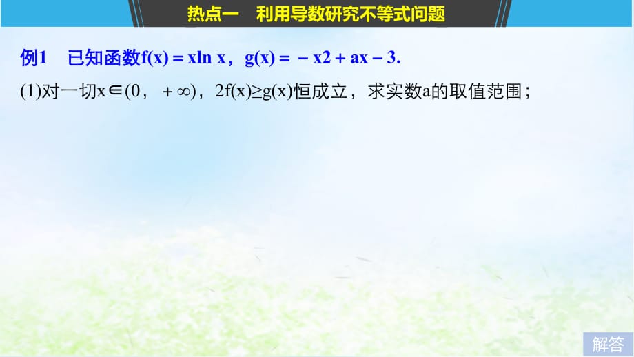 江苏省高考数学二轮复习专题四函数与导数第3讲函数导数的综合问题课件_第5页