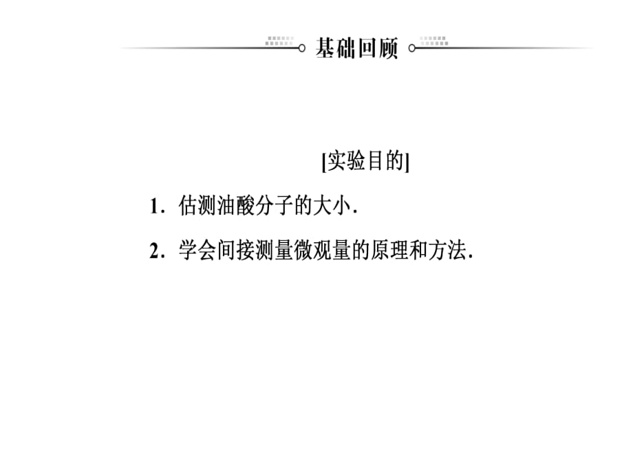 高三物理第一轮复习课件第十三章第四讲实验十三用油膜法估测分子的大小_第3页