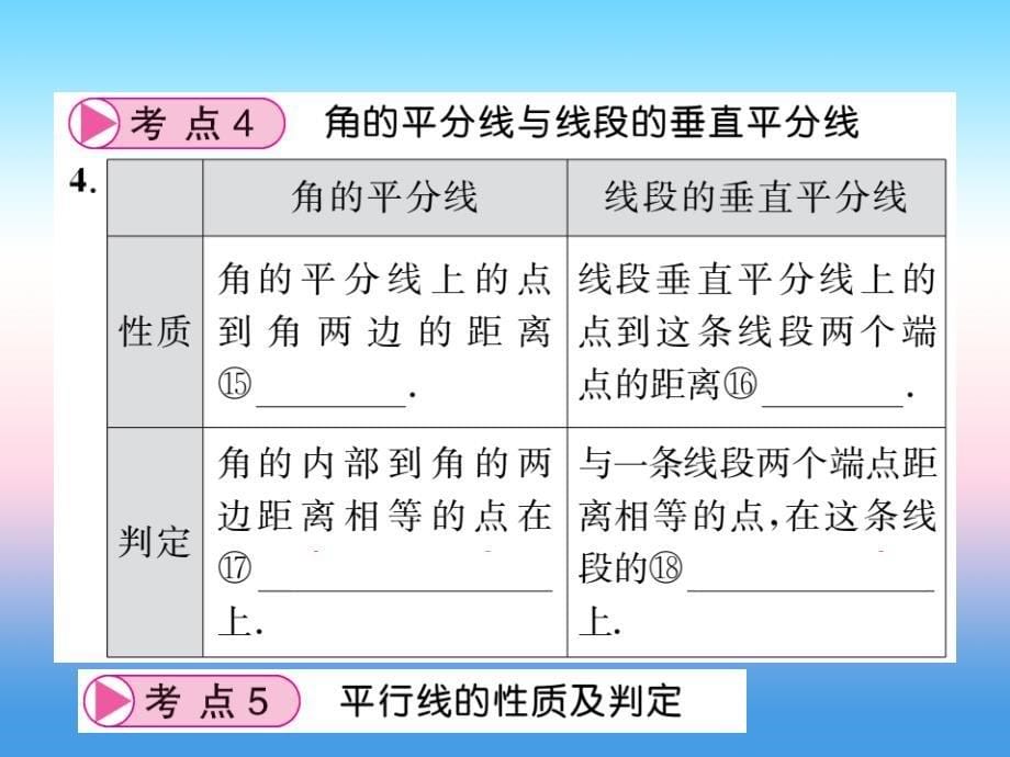 课标版通用中考数学一轮复习第4章图形的初步认识与三角形第14节习题课件_第5页