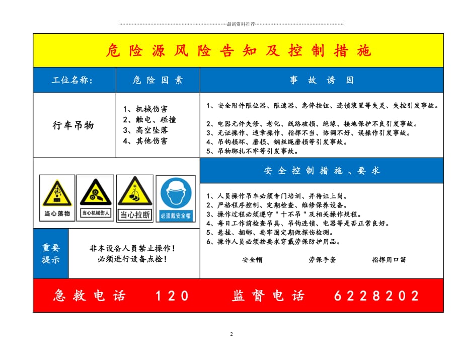 岗位风险告知卡()精编版_第2页