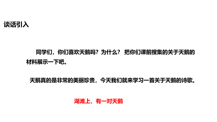 三年级上册语文课件11湖滩上有一对天鹅冀教14_第2页