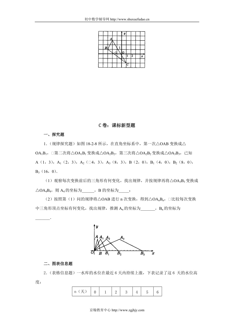 函数的图象同步练习1（华东师大版）_第4页