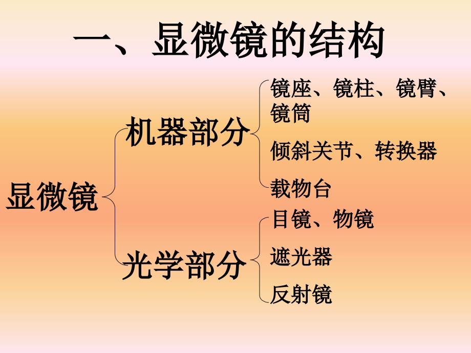 七级生物上册第一单元第二章第一节 显微镜的结构和使用 济南.ppt_第2页