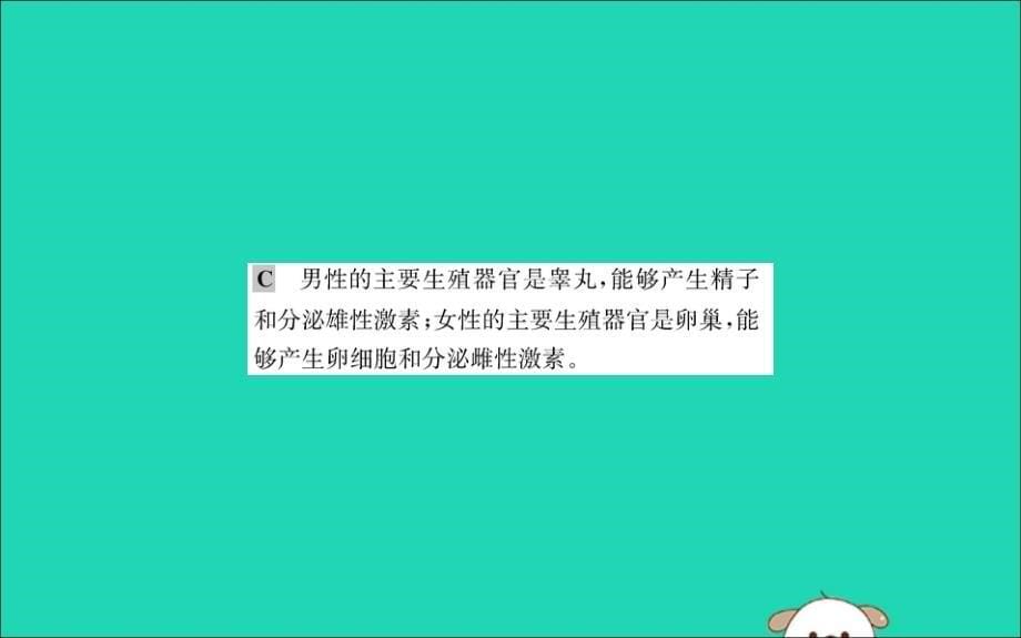 七级生物下册第四单元生物圈中的人第一章人的由来2人的生殖训练.ppt_第5页