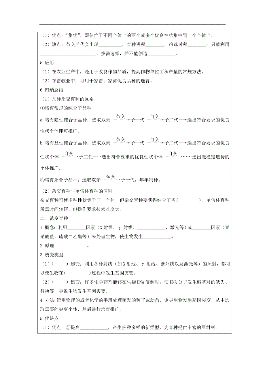 黑龙江齐齐哈尔高中生物第六章从杂交育种到基因工程6.1杂交育种和诱变育种学案必修2.doc_第2页