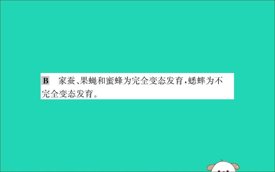 八级生物下册第七单元生物圈中生命的延续和发展第一章生物的生殖和发育2昆虫的生殖和发育训练新.ppt_第3页